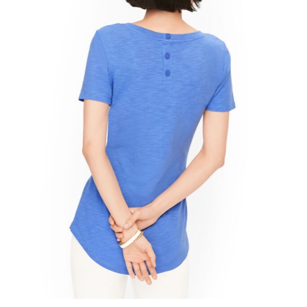 Talbots Button Back Tee - Picture 3 of 8